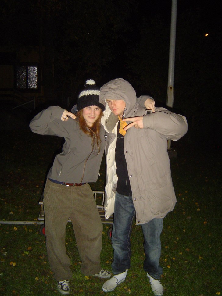 HAHHA, glömmer aldrig den kvällen med eeer! xD. Foto: Kristina. Åkare: Me&homie.