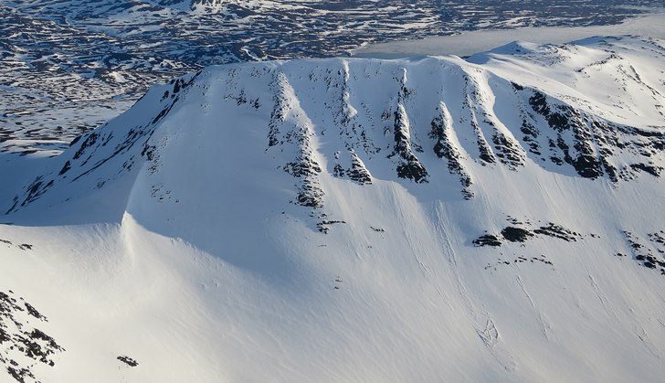 Bandaklumpen, fotograferad från Storsylensidan.
. Foto: Mattias Skantz.