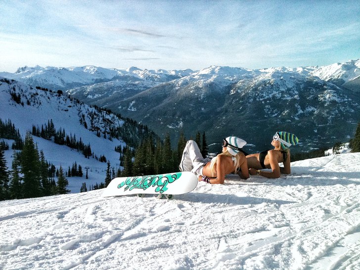 Klart vi var värda en solpaus på toppen i Whistl.