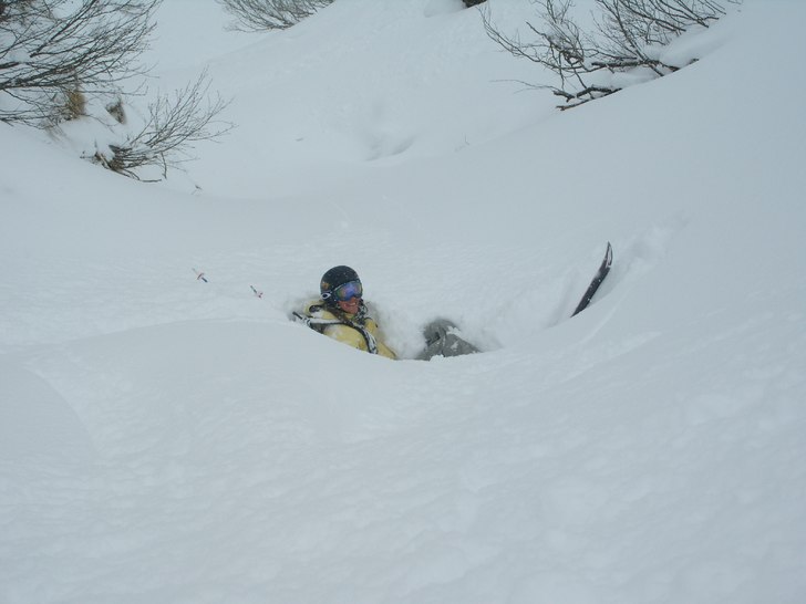 Galet mkt snö. . Foto: Erik Lindholm. Åkare: Linda Persson.