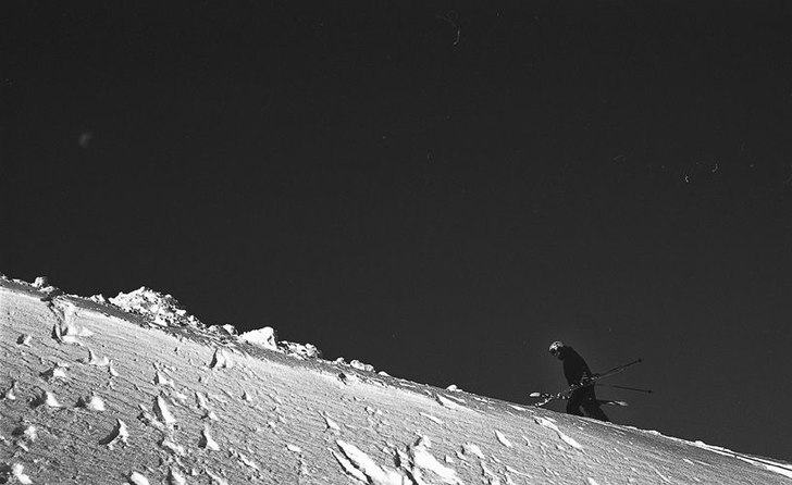 vi gick upp på ett passande ställe och byggde os. Foto: Joel Bergqvist. Åkare: Jocke.