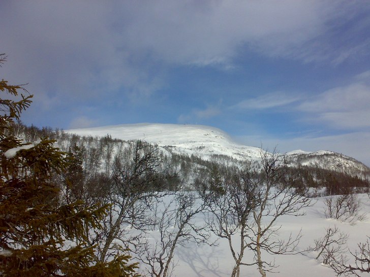 Bild på toppen av backen.. Foto: Mats.