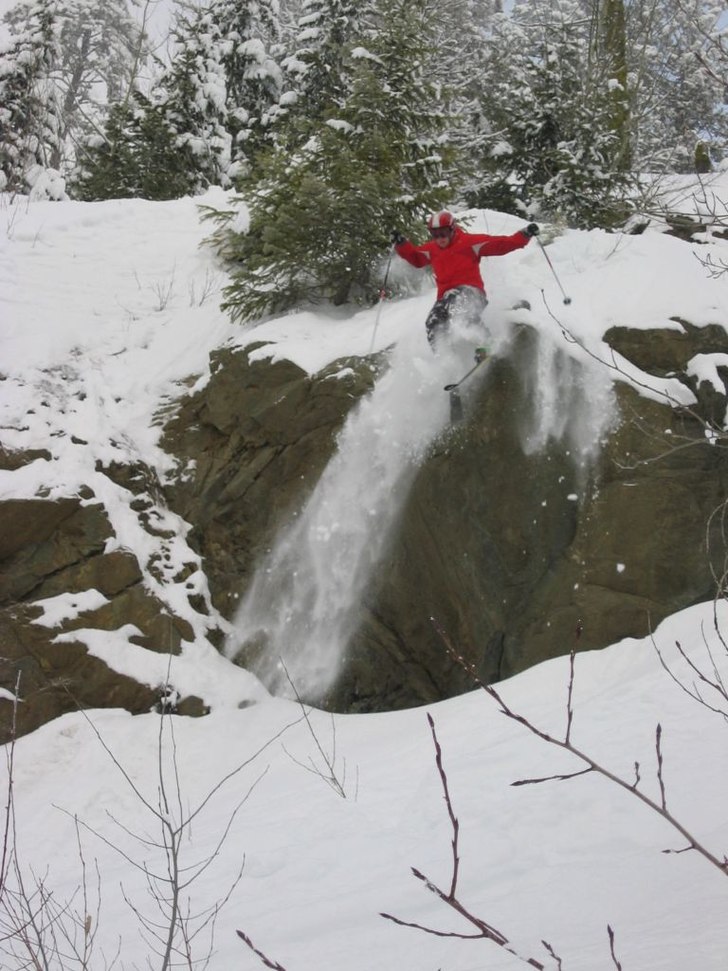 I Gruvorna på baksidan av Red Mountain. Foto: Tristan Creed. Åkare: Peter Broberg.