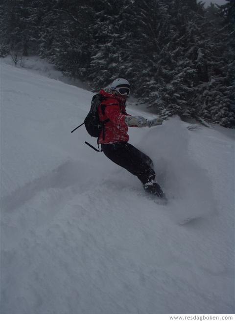 En dag då lössnön var flygigare än dammet!. Åkare: AM.