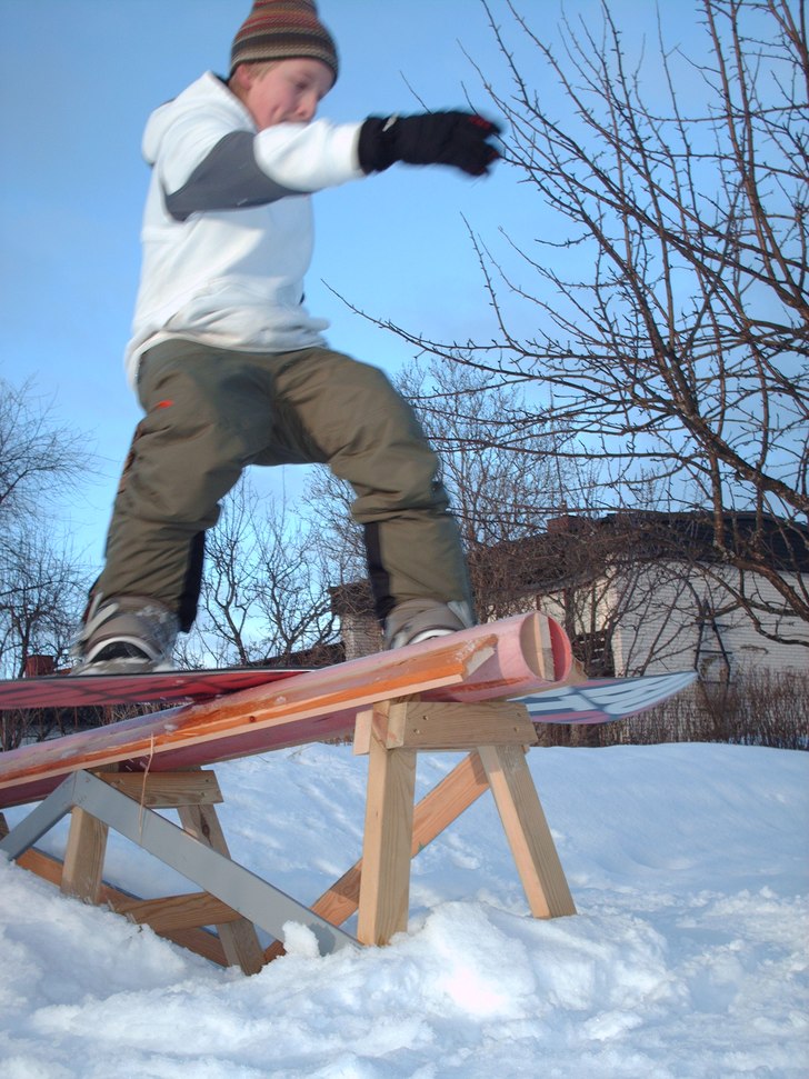 en hemmma gjord rail. Foto: victor spjut. Åkare: hampus.