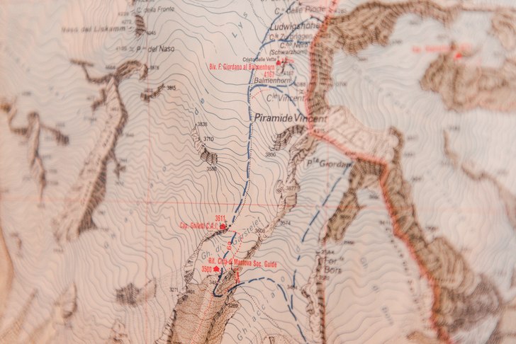 Karta över området nedanför Vincent.. Foto: Axel Adolfsson.