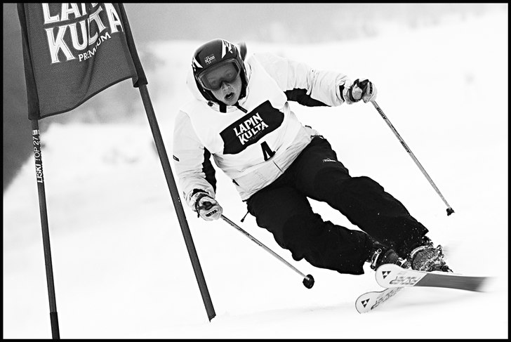 Storslalom telemark, Lapin kulta Åre 2005. Vad he. Foto: Ola Rockberg. Åkare: Vej ej!.