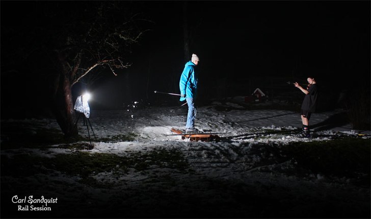 Körde lite på baksidan när den första snön ko. Foto: Carl Sandquist. Åkare: Emil Rocklöv.