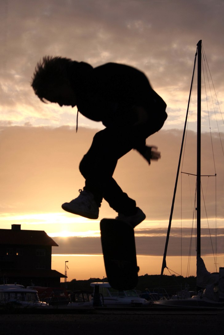 Heel flip. Foto: Andrea Hansson. Åkare: David Svahn.