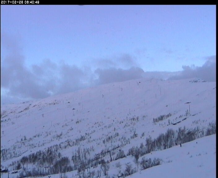 25 cm nysnø!
 Lørdag kl. 08.45 er det 0 grader, .