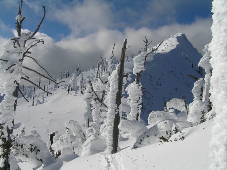 Topptur nära Red Mountain. Sista 100 höjdmetrarn. Foto: Johan Olofsson.