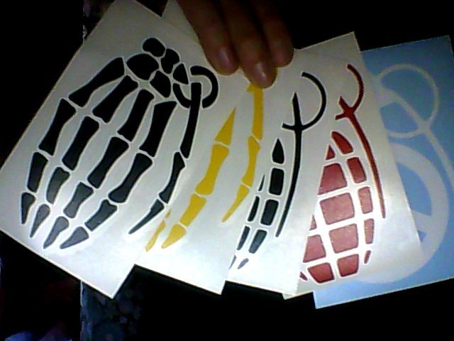 grenade stickers. Foto: jag.