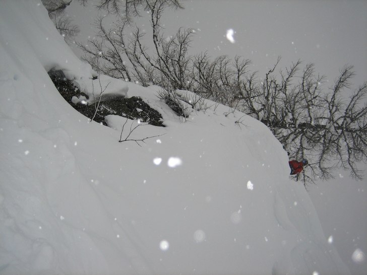 en av dom bästa dagarna på säsongen då det sn�. Foto: Bosse Liljfors. Åkare: Nicklas Naglund.