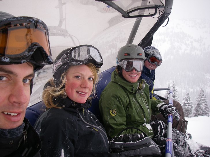 Liften upp till puderåken.