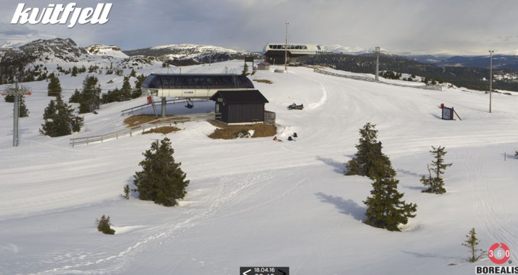 Sesongens siste skiuke i Kvitfjell
Sol, skyer og -.