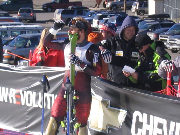 Chip Knight, Bode Miller, Zoran Knezevic på en NO. Foto: Daniel Gustafsson.