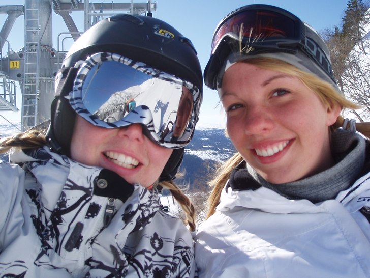 Jag och lotti på väg upp i 6:an mot en härlig d. Foto: Jenny Lidin. Åkare: Jenny och Lotti.