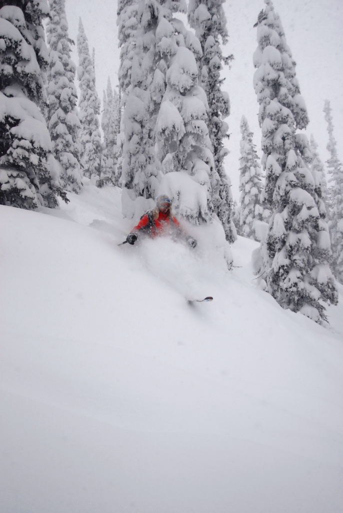 djupt puder!. Foto: Daniel Rådström. Åkare: Karin Högberg.