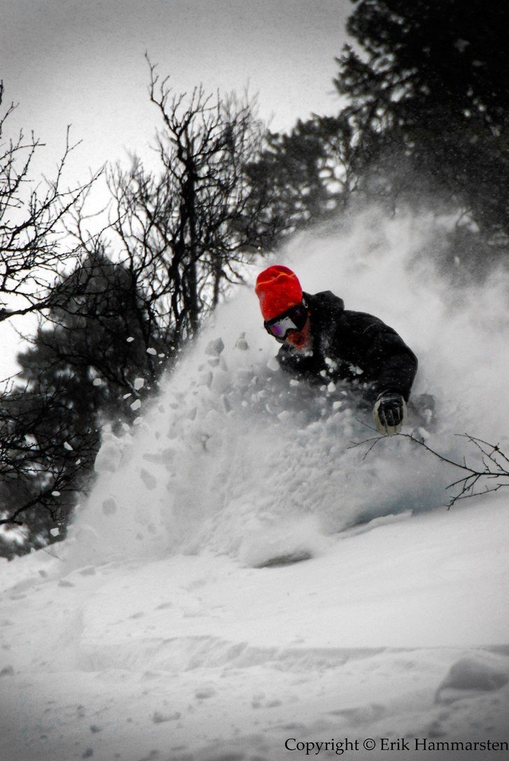 Sjukt mkt puder!. Foto: Erik Hammarsten. Åkare: Nils Ameck.