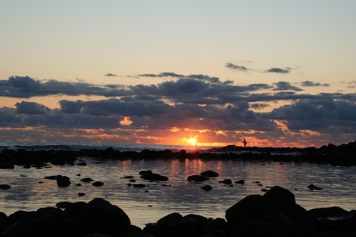 dette bildet tok jeg rett før jeg gikk ut i surfe. Foto: Sveinung Svendsen.