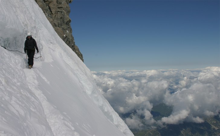 Gillar när man ser hur brant det är.. Foto: Johan Johansson. Åkare: Maria Tegebro.