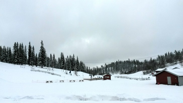 Knallforhold
Eneste som mangler er sola. Ellers er.