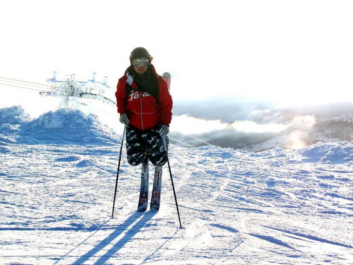 Top of the line! Softar på toppen av skutan.
. Foto: Johan Ronnesjö. Åkare: Landénkungen.