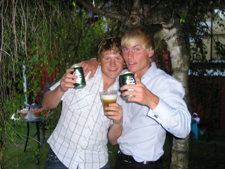 Jag och bajje är halvfulla så som fan. Foto: Okänd.