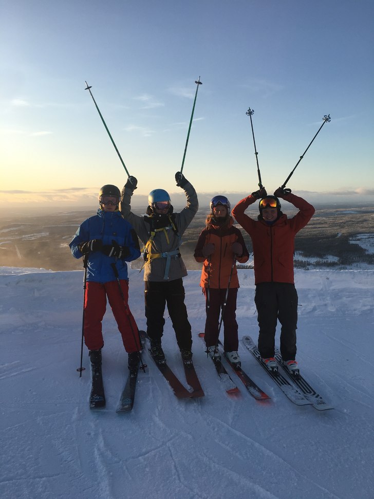 Skidtestarhelg i Vemdalen och studentkompisar frå.