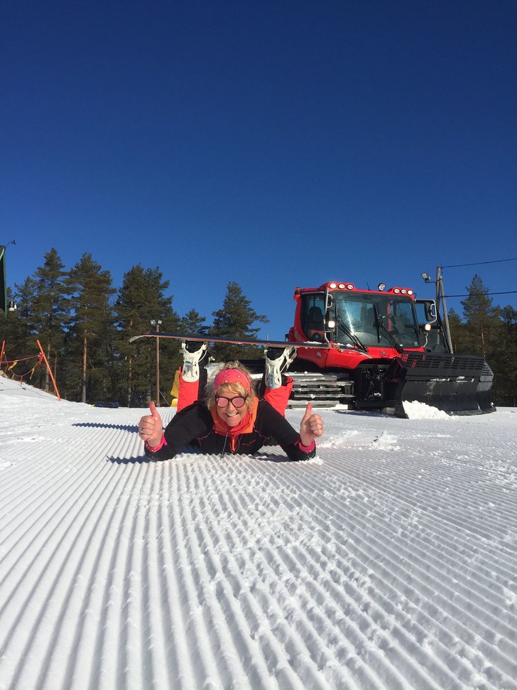 Knallsol og topp forhold! 
Heiserinna har vært ut.