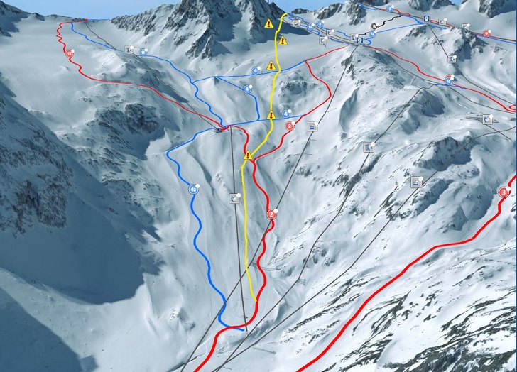 FernauXpress är ett stort och bra glaciäråk. N. Foto: Stubaier Gletscher.
