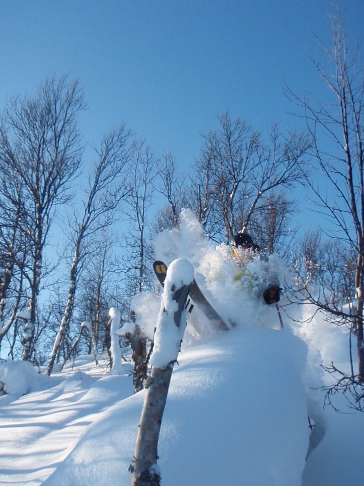 Livet är lätt när det är sol och nysnö. Foto: Jonas Andersson. Åkare: Per Andersson.