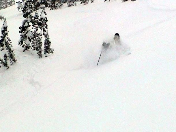 En underbar dag i Brighton, Utah, med bottenlöst . Foto: Fredrik Ericsson. Åkare: Magnus Lageson.