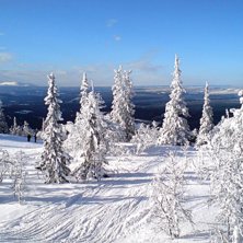 En h&auml;rligt solig dag p&aring; skalet med S&aring;nfj&auml;llet . Foto: Joacim Eriksson.