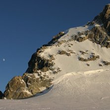 Kv&auml;lls ljus p&aring; Mont Maudit. Foto: Johan Johansson.