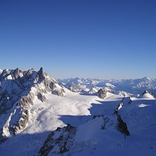 Vy &ouml;ver alperna fr&aring;n Aiguille du Midi.