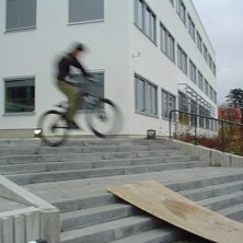 testar dubbla en trapp. Foto: Erik. &Aring;kare: Jag.