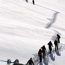 En h&auml;rlig hike upp p&aring; berget. Vi hade med mycket. Foto: Janne Fetskida.