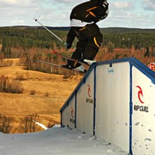 Fredrik stod och fotade p&aring; Toyota JibJam.
Jag g�. Foto: Fredrik Andersson. &Aring;kare: Basse Del&eacute;r.