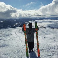 Toppen p&aring; &Aring;reskutan!. Foto: Filip Eriksson. &Aring;kare: Joel Jansson.