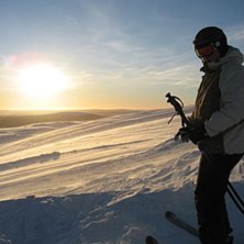 P&aring; toppen i dundret. Foto: Andreas Wittberg. &Aring;kare: Alex Karlsson.