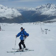 4 st i hela systemet, Monterosa heliskiing p&aring; mor. Foto: S.N. &Aring;kare: Braggerman.