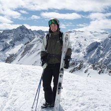 Vi &aring;kte en dag till Passo Tonale, ingick i det st. Foto: Mats Erlingfors. &Aring;kare: Daniel Erlingfors.