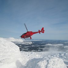 Helikopterskid&aring;kning i Kittelfjell, bra skid&aring;kni. Foto: Per Rudhag.