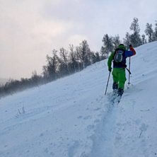 Tur i nedst&auml;ngda Ramundberget i vindstyrka 32m/s.