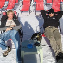 En trevlig L&ouml;rdag i La Daille med sol och st&ouml;rtl.