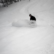 D&aring;ligt ljus - h&auml;rlig sn&ouml;. Foto: Ola Norrman. &Aring;kare: Micke Gr&ouml;nlund.