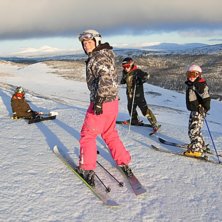 &Auml;ntligen toppen. Nu ska Pappa skynda sej att kn&auml;. Foto: Pappa. &Aring;kare: Robin Sandstr&ouml;m.