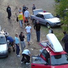 Vi bl&ouml;ta och kalla vid vattenhoppet.