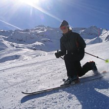Mot lunchen i Andermatt. Foto: Magnus Ruuth. &Aring;kare: Malin Ruuth.